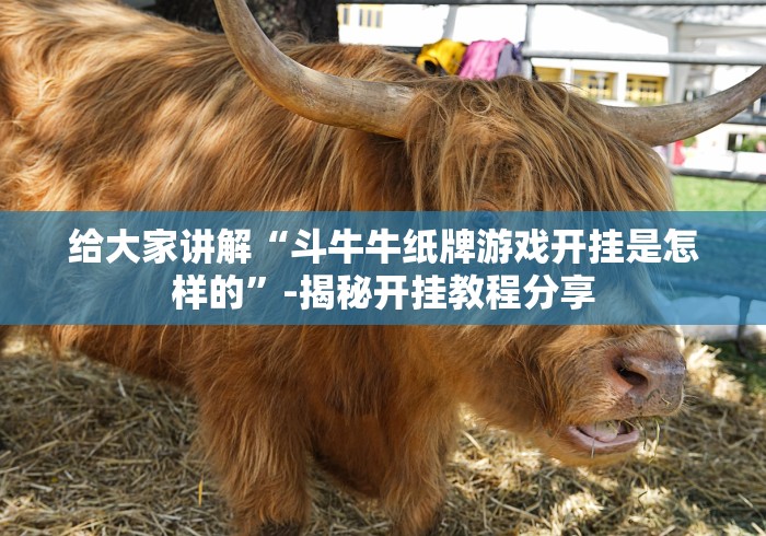 给大家讲解“斗牛牛纸牌游戏开挂是怎样的”-揭秘开挂教程分享