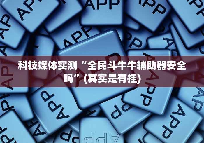 科技媒体实测“全民斗牛牛辅助器安全吗”(其实是有挂)